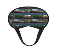 Train Cars Sleep Mask for Side Sleeper, Light Blocking Night Masks for Sleeping Eye Mask for Women Men Eye Cover Soft Comfortable Eye Shade for Travel, Nap
