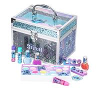 Train Case Makeup Set for Kids | Makeup Kit Includes Lip Gloss, Nail Polish, Accessories & more | Gifts for Ages 3+ by Townley Girl (Stitch)