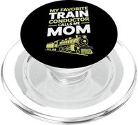 Train Conductor Mom My Favorite Rail Enthusiast Steam Engine PopSockets PopGrip for MagSafe