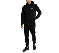EA7 Emporio Armani Core Id Zip Hoodie Fleece Tracksuit, Black, Size S, Men Black