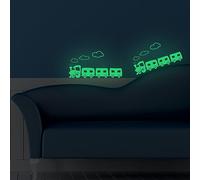 Train Decor,Glow in The Dark Stickers, Nursery Wall Sticker, 2 Pack Trains Wall Stickers for Kids Bedroom Decor