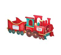 Train Decoration, Santa Express Train Gift Box, Gingerbread Presents Trains Decoration Set. for Family Christmas Decor, Under Tree, Mantel, Party Table Decor (A, 1PCS)
