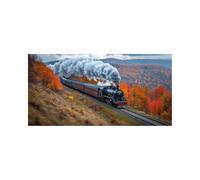 Train Diamond Art Kits Adults with Diamond Art Accessories, 5D DIY Crystal Gem Crafts Kits for Kids, Landscape Rhinestones Paint by Numbers on Canvas 12x24 in, Wall Artwork for Room Decor 2509-6284