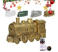 Train diffusers for home, Vintage steam train diffuser,300ML Essential Oil Diffuser, Quiet Aromatherapy Diffuser with Night Light for Bedroom Office, Home Decor(Copper,B)