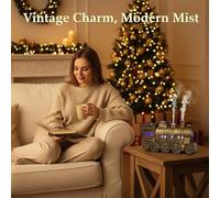 Train diffusers for home, Vintage steam train diffuser,300ML Essential Oil Diffuser, Quiet Aromatherapy Diffuser with Night Light for Bedroom Office, Home Decor(White,A)