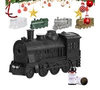 Train diffusers for home, Vintage steam train diffuser,300ML Essential Oil Diffuser, Quiet Aromatherapy Diffuser with Night Light for Bedroom Office, Home Decor(Black,B)