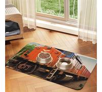 Train Dog Food Mat, Absorbent Pet Feeding Mat for Food and Water Bowls Non-Slip Placement Pad for Floors Waterproof Quick Dry Water Dispenser Mat for Dogs Puppy Cats 16x24 Inch