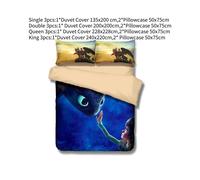(Train Dragon, Single) Children Single Bedding Quilt Duvet Cover Set Cute Comfortable Cartoons