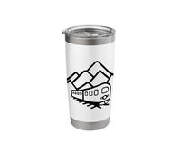 Train Drawing Locomotives Stainless Steel Insulated Tumbler