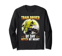 Train Driver by Day Witch by Night Long Sleeve T-Shirt