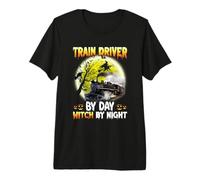 Train Driver by Day Witch by Night Premium T-Shirt