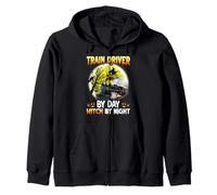Train Driver By Day Witch By Night Zip Hoodie