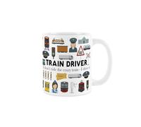 Train Driver Mug - Humorous Train Driver & Operator Themed Novelty Gifts - Tea/Coffee Hot Drinks White Ceramic Cup Present