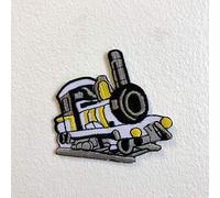Train Engine Black Travel The World Iron Sew on Embroidered Patch