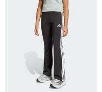 adidas Girl's TRAIN ESSENTIALS 3-STRIPES FLARED LEGGINGS, black/white, 9-10 Years