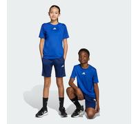 adidas Unisex Junior Training Essentials 3 Stripe T-Shirt & Short Set - Blue, Team Royal Blue/White, Size 11-12 Years Team Royal Blue/White