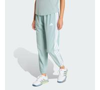 adidas Women's Train Essentials 3-Stripes Woven Pants, Wonder Sage/White, S