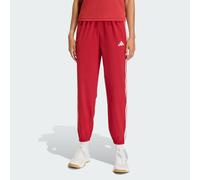 adidas Women's Train Essentials 3-Stripes Woven Pants, Active Maroon/White, L