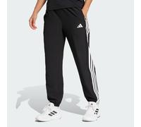 adidas Women's Train Essentials 3-Stripes Woven Pants, Black/White, XXL