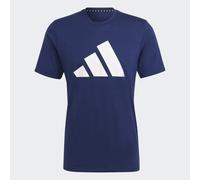 adidas Men's Train Essentials Feelready Logo Training Tee, Dark Blue/White, S