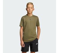 adidas Unisex Kids Train Essentials Logo Regular Fit T-Shirt Junior, Olive strata/Black, 7-8 Years