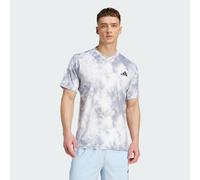 adidas Men's Train Essentials Seasonal All Over Print TEE, Halo Silver, M