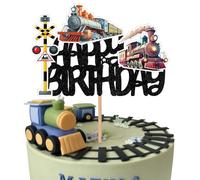 Train Happy Birthday Cake Topper Decorations Train Decorations Steam Train Birthday Party Baby Shower Essentials Decor