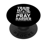 Train Hard Pray Harder Christian Personal Trainers PopSockets Adhesive PopGrip
