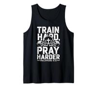 Train Hard Pray Harder Christian Personal Trainers Tank Top