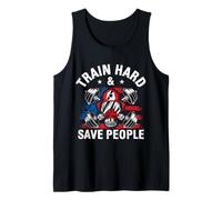Train Hard & Save People Firefighter Fitness Tank Top