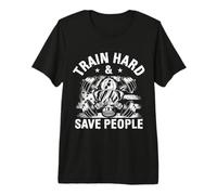 Train Hard & Save People Firefighter Premium T-Shirt