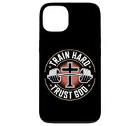 Train Hard Trust God Christian Gym Fitness Case for iPhone 13