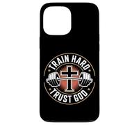 Train Hard Trust God Christian Gym Fitness Case for iPhone 13 Pro Max