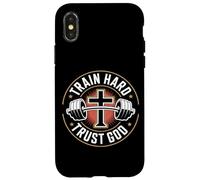 Train Hard Trust God Christian Gym Fitness Case for iPhone X/XS
