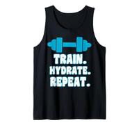 Train Hydrate Repeat Motivation Fitness Gym Hydration Tank Top