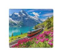 Train Journey Into The Swiss Alps Bifold Wallet Front Pocket with Money and Credit Card Holder for Men Women