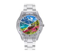 Train Journey Into The Swiss Alps Quartz Watch Alloy Watch Dress Decorative for Business Men Women with Design Pattern Print