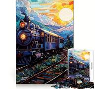 Train Journey Jigsaw Puzzles for Teenagers 1000 Pieces Intellect Fun Calm Recreation Exact Edges Lovely Gift (38x26cm)