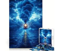 Train Journey Through Storm 1000 Pieces Puzzles for Adults Logical Think Leisure Activity Neat Cut Birthday Present (50x75cm)