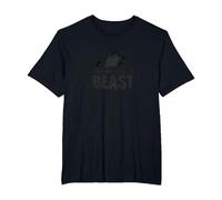 Train Like a Beast: Fierce Lion Motivational T-Shirt, Men's Big and Tall, Black, 3X Tall