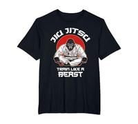 Train Like a Beast Jiu Jitsu, Gorilla BJJ Grappling MMA T-Shirt, Men's Big and Tall, Black, 4X Tall