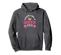 Train Like A Queen Body Building Funny Gym Rat Pullover Hoodie