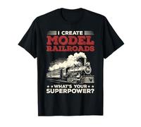 Train Locomotive Railroader I Create Model Railroad T-Shirt
