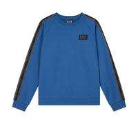 Train Logo Tape Sweatshirt - unisex - Emporio Armani EA7 - Kids Sweatshirts - Blue - 12 Y - Kids 12 Y