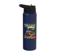 Train Lover - Ask Me About Trains Start Talking About Trains Stainless Steel Insulated Water Bottle