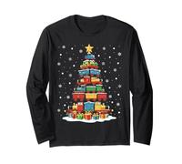 Train Lover Xmas Tree Model Railroad Locomotive Christmas Long Sleeve T-Shirt