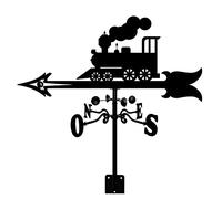 Train Metal Weathervane,Stainless Steel Weather Vane with Roof Mount Roof Garden Decorations Wind Direction Indicator Wind Vane for Outdoor Farm Yard Garden Gazebo
