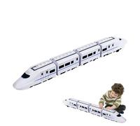Train Model Kit Electric High Speed Trains, Electric Train Sets, ABS High Speed Rail Model Toy, Toy Car High-Rail Sound Light Pull Back Toys For Children