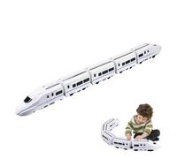 Train Model Kit Electric High Speed Trains, Electric Train Sets, ABS High Speed Rail Model Toy, Toy Car High-Rail Sound Light Pull Back Toys For Children