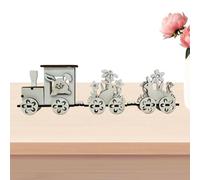 Train Model - Wooden Table Centerpieces, Easter Table Decoration with Bunny Train - for Home, Party, Bar, Christmas, Board, Car Interior, Living Room, Office Desk